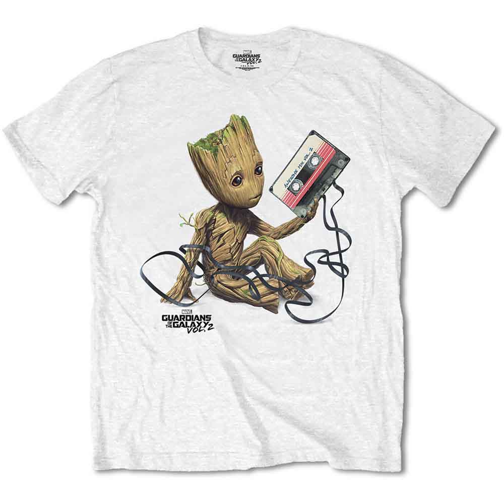 Marvel Comics - Guardians of the Galaxy Groot with Tape - T-Shirt White
