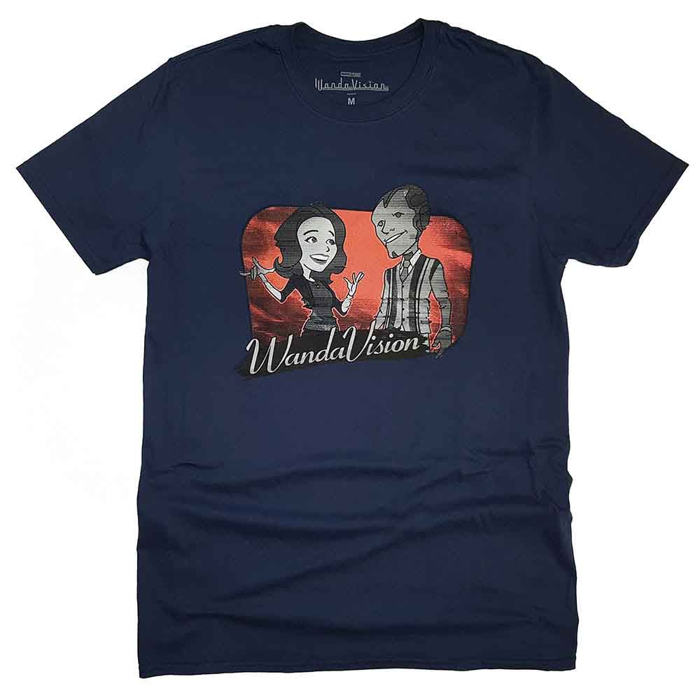 Marvel Comics - WandaVision Red Logo Cartoon - T-Shirt Blue