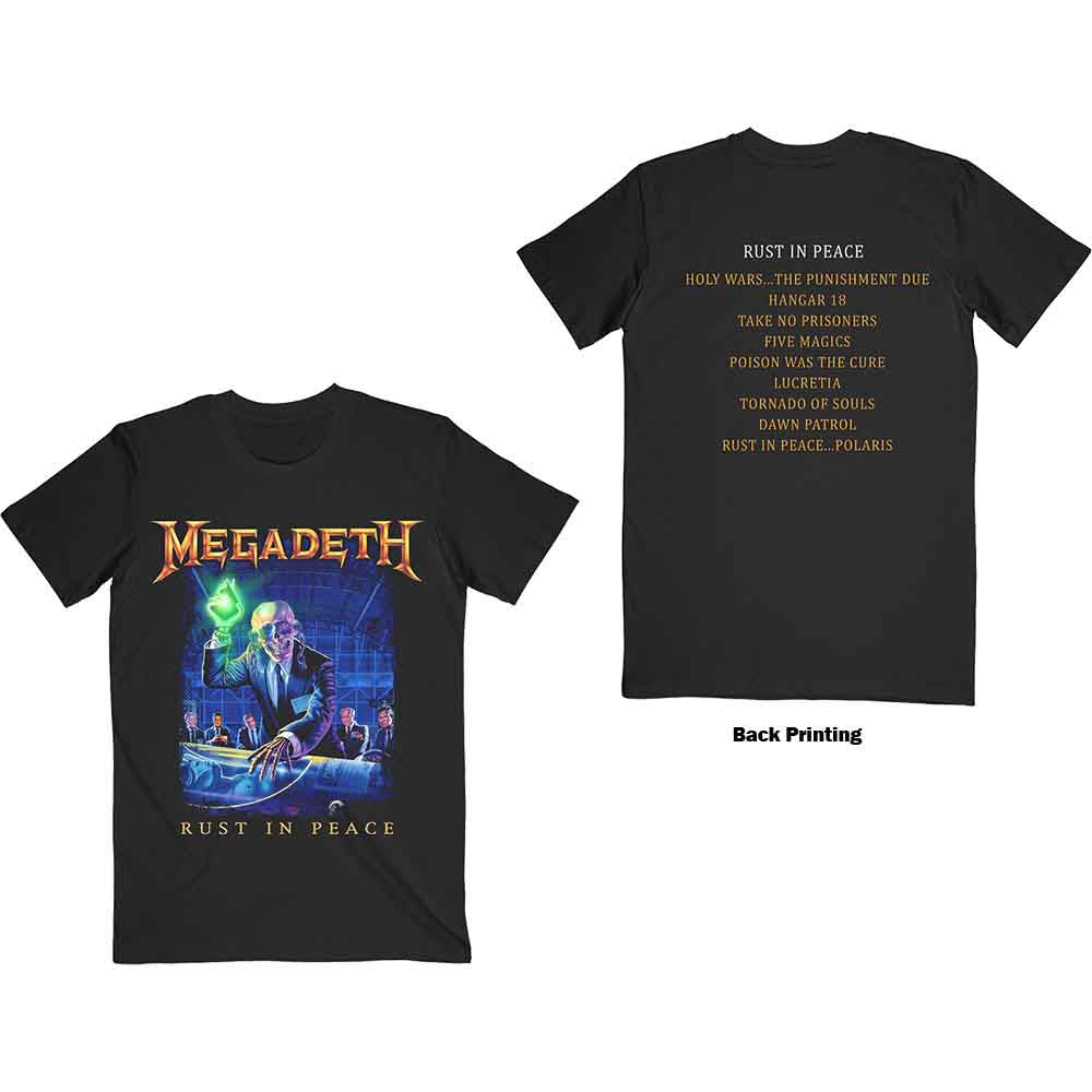 Megadeth - Rust In Peace Track list - T-Shirt Black
