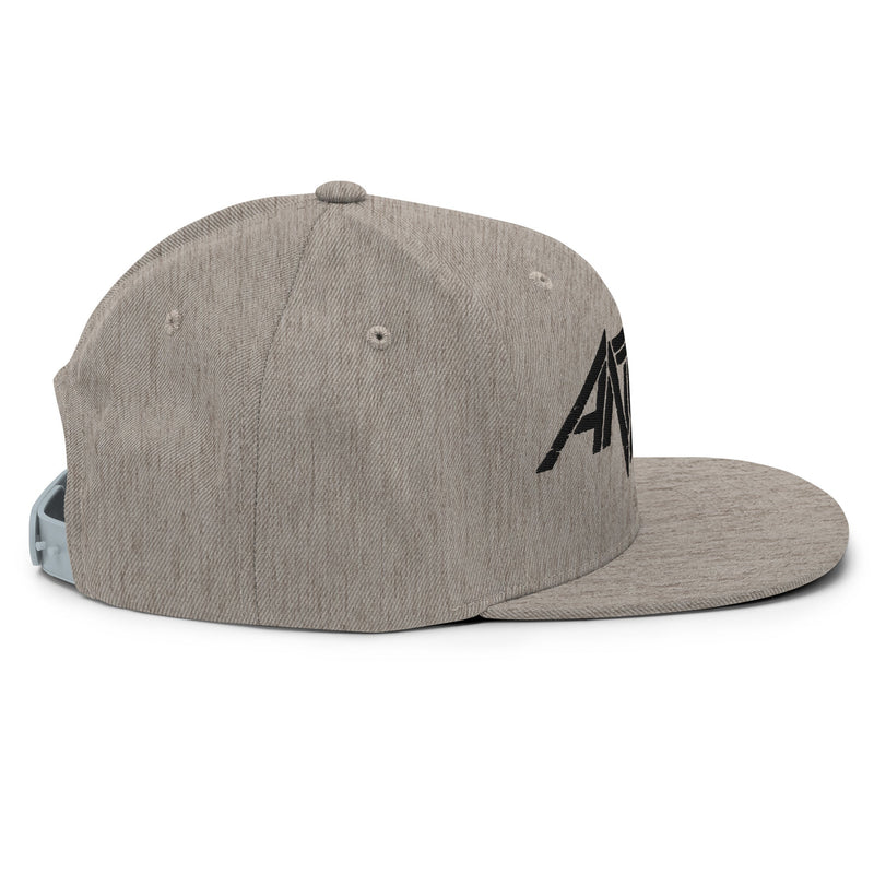 Merch Moment - Anthrax - Black on Gray Snapback HD Embroidered Hat -