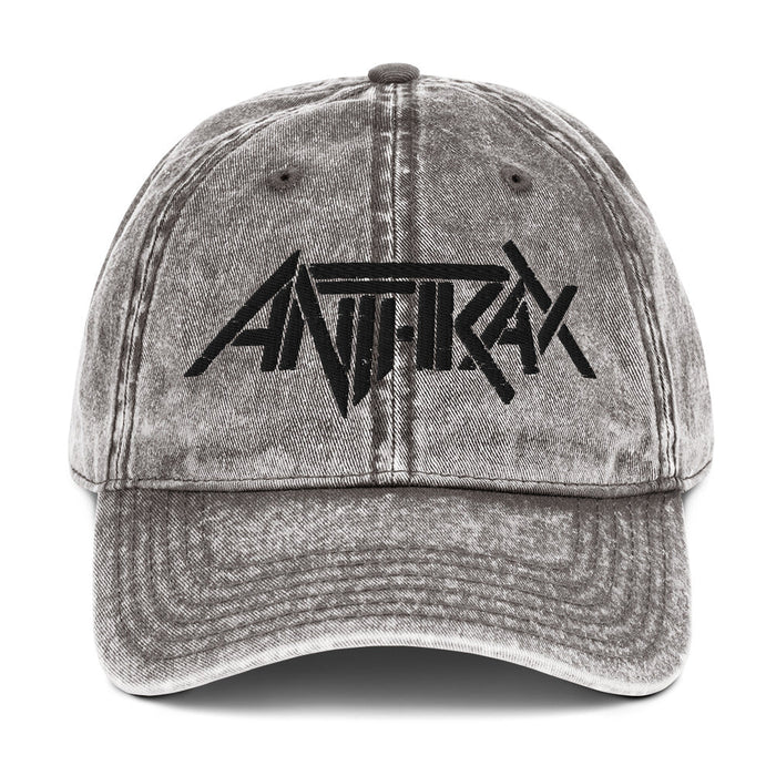 Merch Moment - Anthrax - Vintage Cotton Twill HD Embroidered Cap -