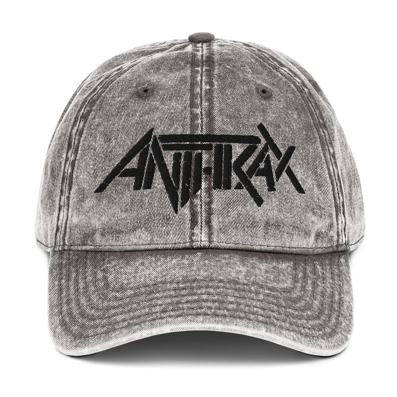 Merch Moment - Anthrax - Vintage Cotton Twill HD Embroidered Cap -