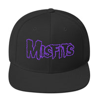 Merch Moment - Misfits - Purple Drip Logo Snapback HD Embroidered Hat -