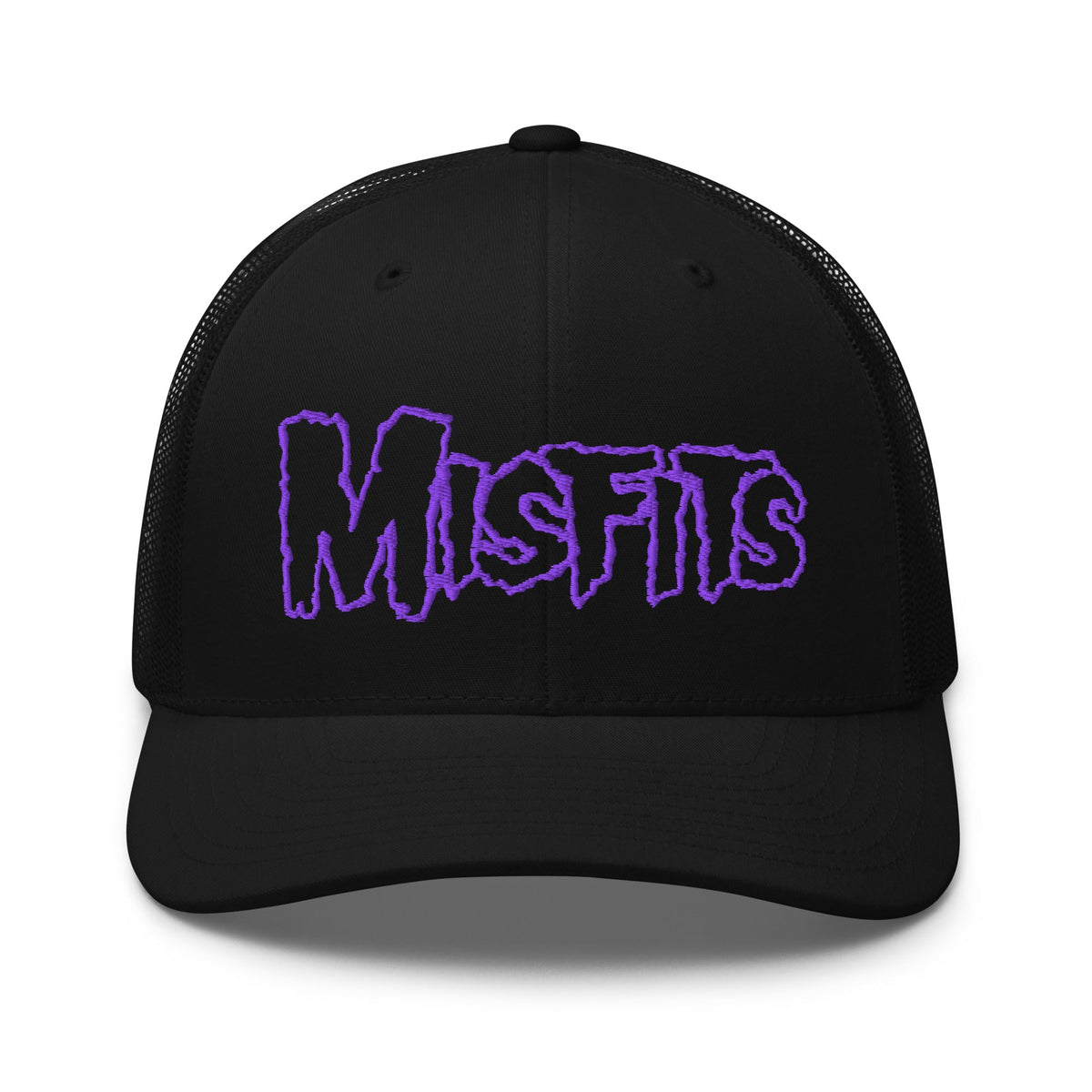 Merch Moment - Misfits - Purple Drip Logo Trucker HD Embroidered Hat -