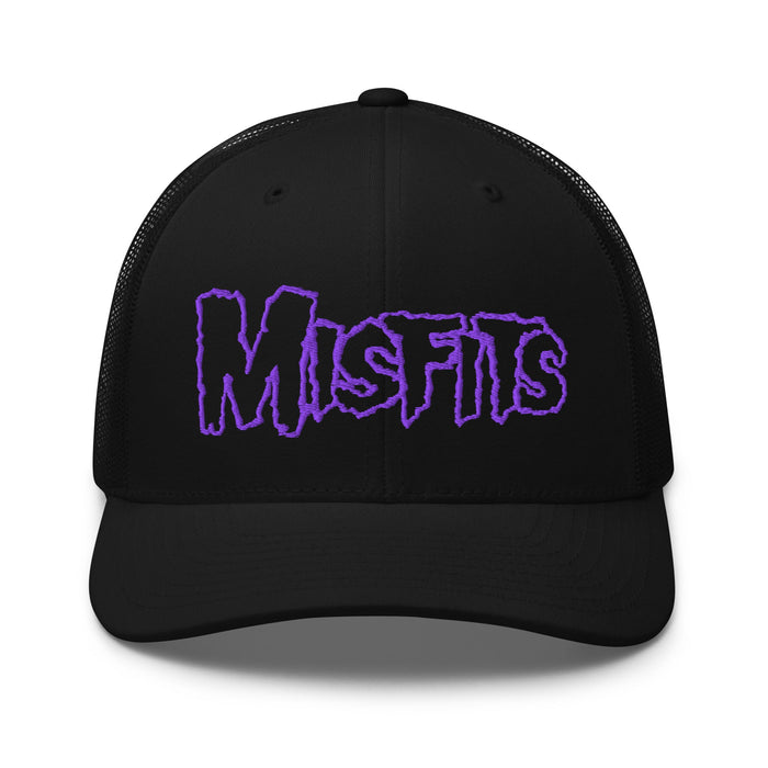 Merch Moment - Misfits - Purple Drip Logo Trucker HD Embroidered Hat -