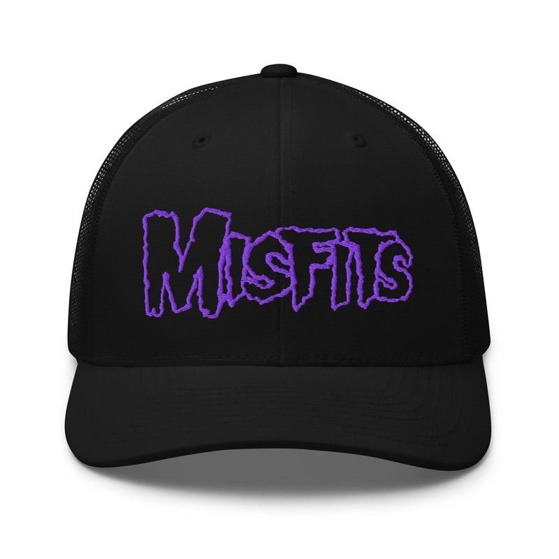 Merch Moment - Misfits - Purple Drip Logo Trucker HD Embroidered Hat -