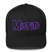 Merch Moment - Misfits - Purple Drip Logo Trucker HD Embroidered Hat -