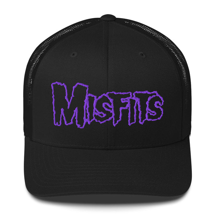 Merch Moment - Misfits - Purple Drip Logo Trucker HD Embroidered Hat -