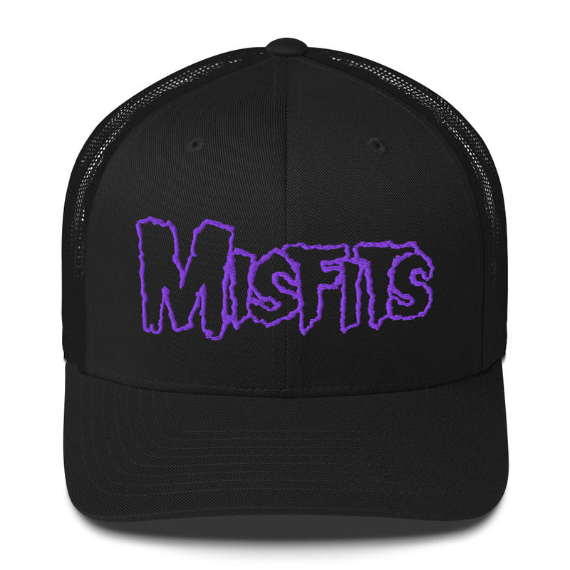 Merch Moment - Misfits - Purple Drip Logo Trucker HD Embroidered Hat -
