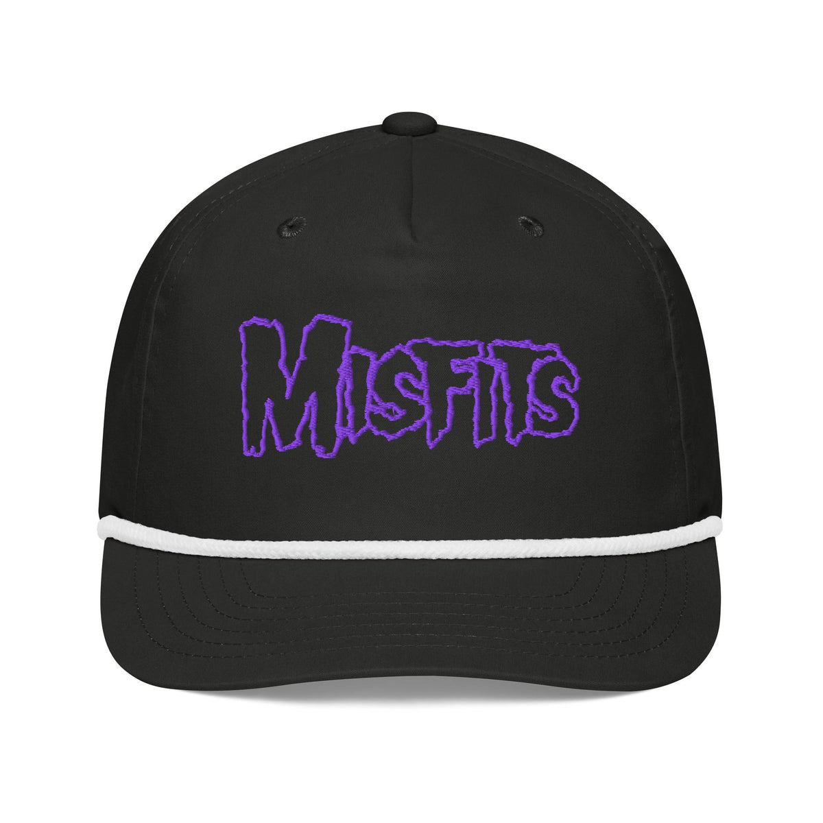 Merch Moment - Misfits - Purple Logo Roped Snapback HD Embroidered Hat -