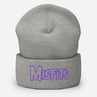 Merch Moment - Misfits - Purple on Gray Cuffed HD Embroidered Beanie -