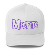 Merch Moment - Misfits - Purple on White Trucker HD Embroidered Hat -