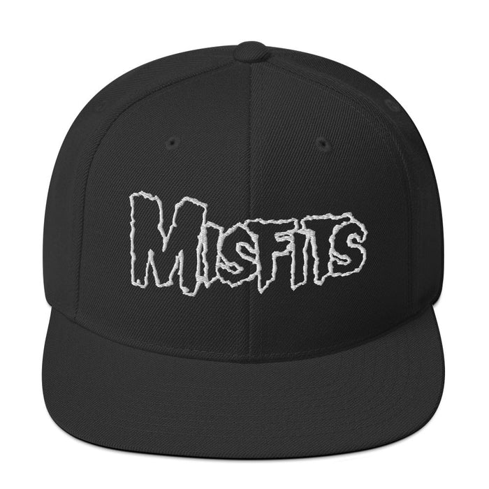 Merch Moment - Misfits - White Drip Logo Snapback HD Embroidered Hat -
