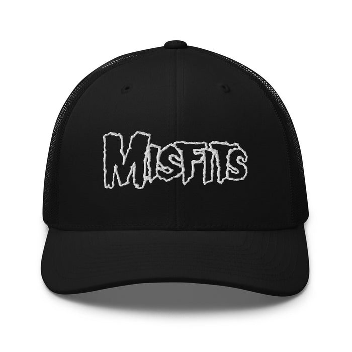 Merch Moment - Misfits - White Drip Logo Trucker HD Embroidered Hat -