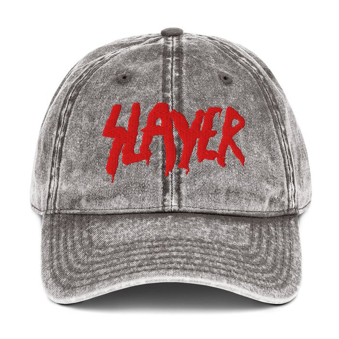 Merch Moment - Slayer - Vintage Cotton Twill HD Embroidered Cap -