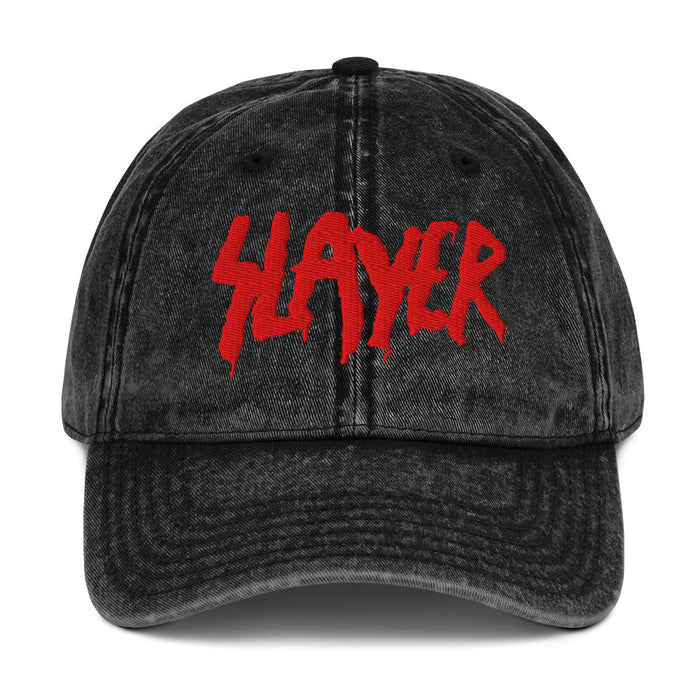 Merch Moment - Slayer - Vintage Cotton Twill HD Embroidered Cap -