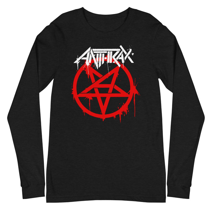 Anthrax - Pentagram Logo Long Sleeve T-Shirt - Black