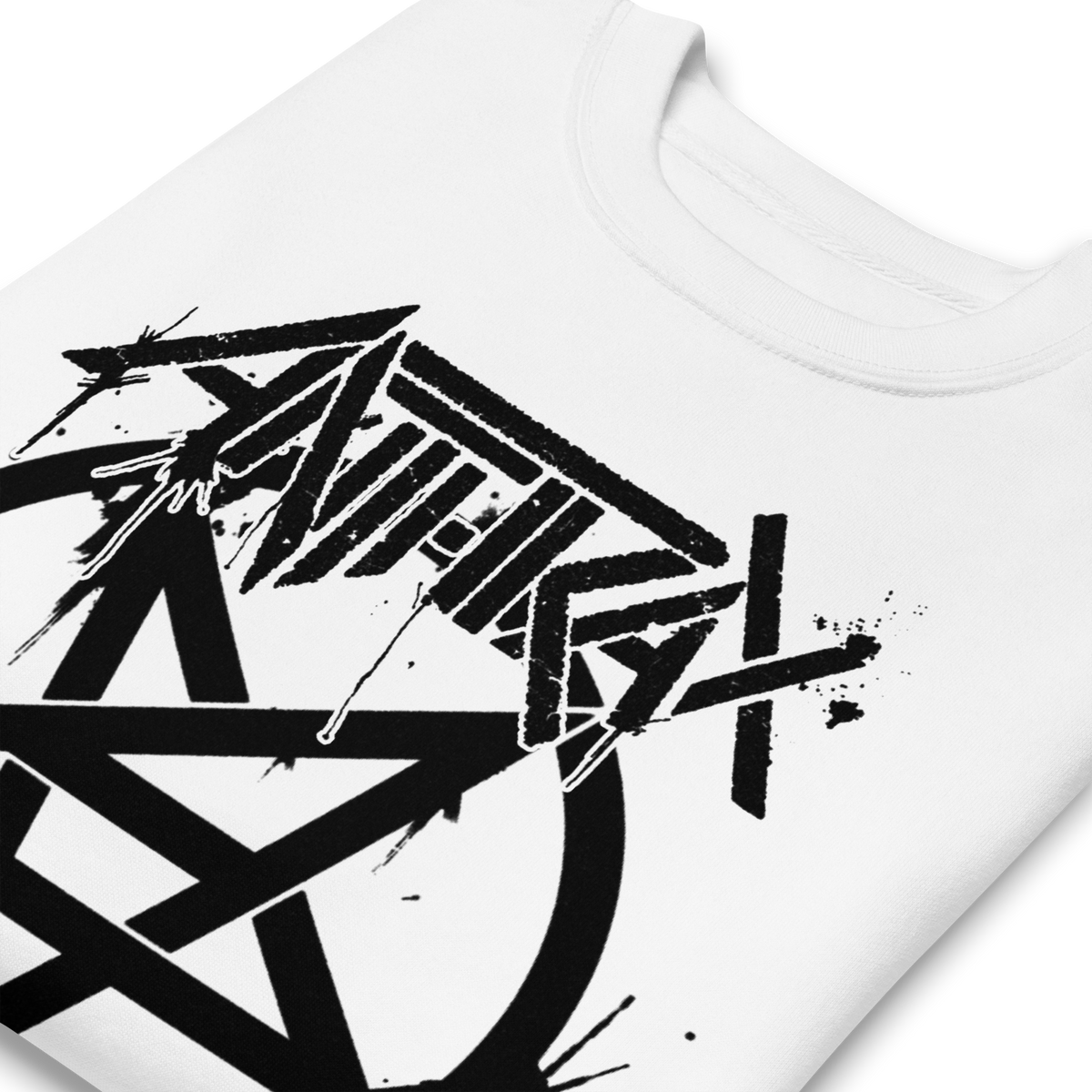 Anthrax - Pentagram Logo Sweatshirt - White