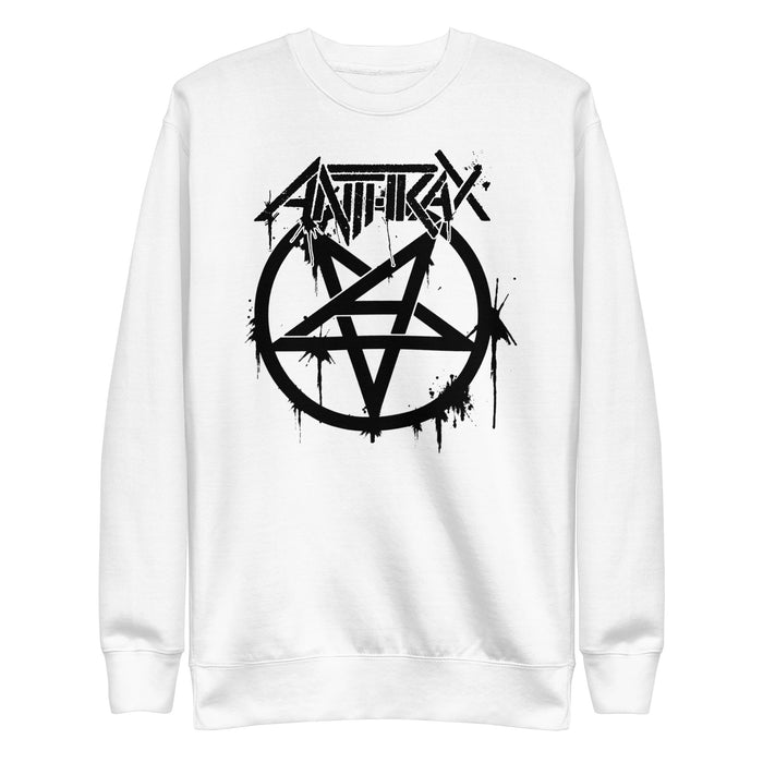 Anthrax - Pentagram Logo Sweatshirt - White