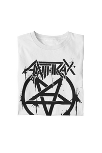 Anthrax - Pentagram Logo T-Shirt - White
