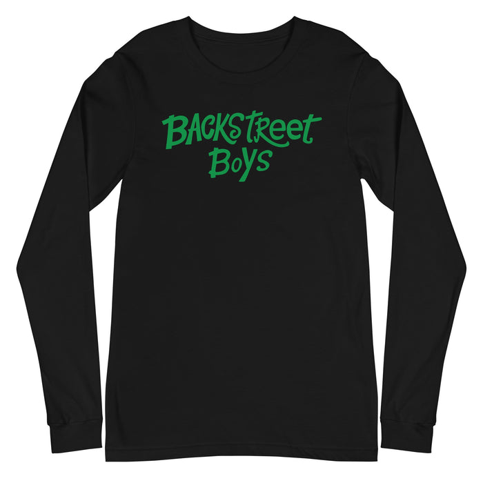 Backstreet Boys - Green Logo Long Sleeve T-Shirt - Black
