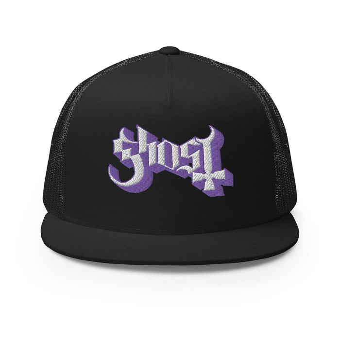 Ghost - Purple Logo Embroidered Trucker Hat -
