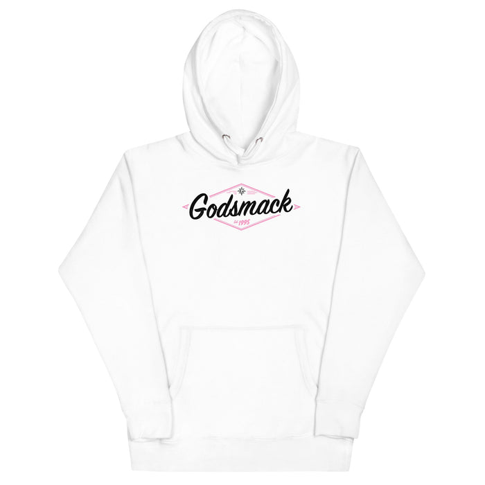 Godsmack - Black and Pink Logo Hoodie - White