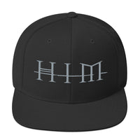 HIM - Classic Logo Black Embroidered Snap Back Hat -