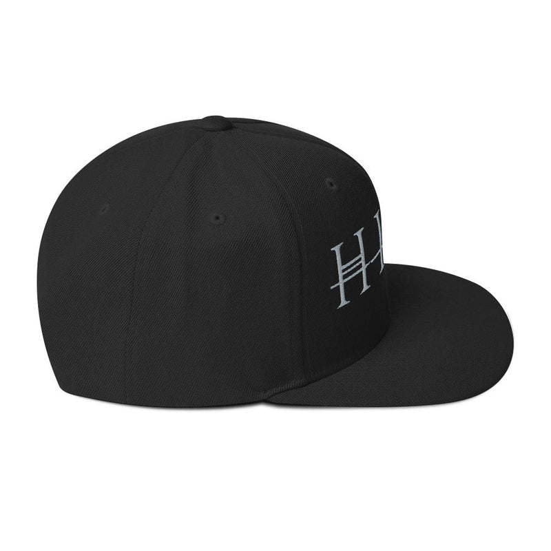 HIM - Classic Logo Black Embroidered Snap Back Hat -