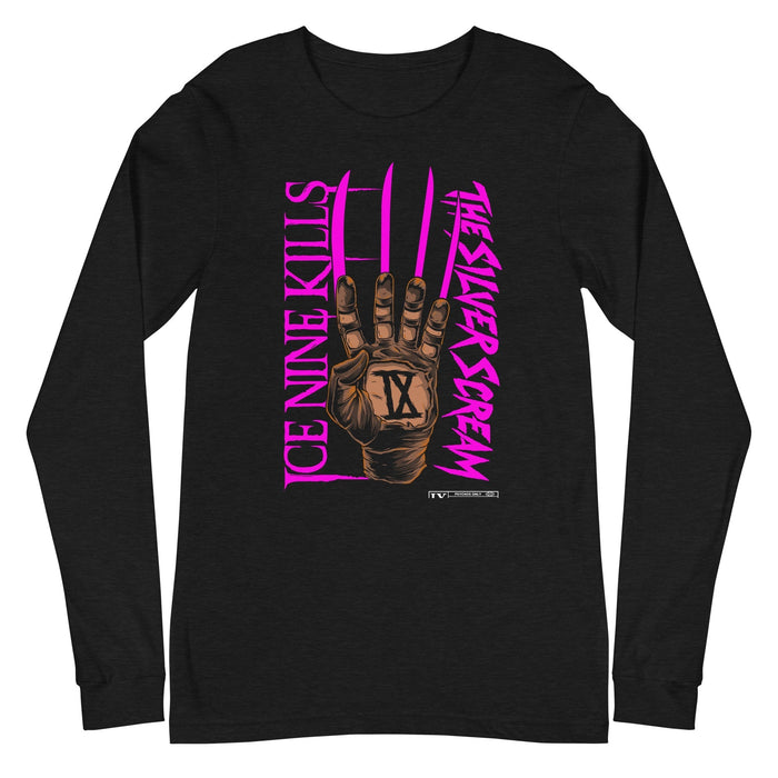 MerchMoment - Ice Nine Kills - Silver Scream Long Sleeve T-Shirt - Black