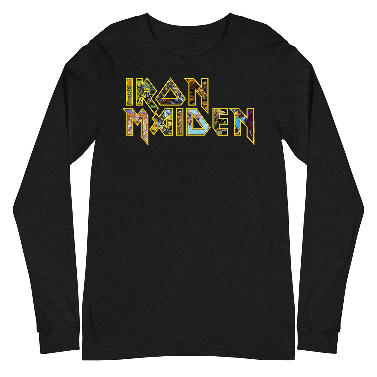 Iron Maiden - Logo Eddie Long Sleeve T-Shirt - Black