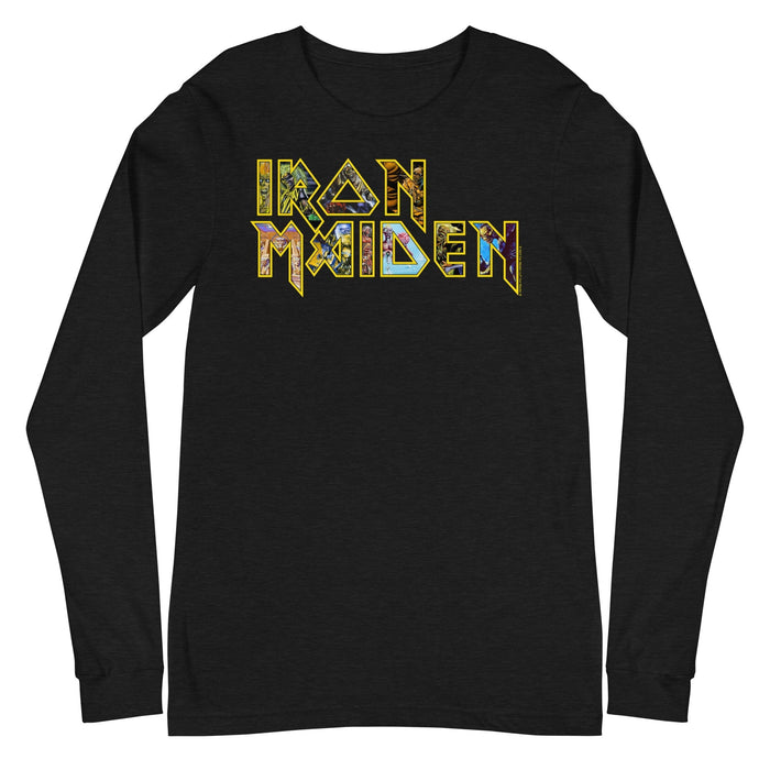 Iron Maiden - Logo Eddie Long Sleeve T-Shirt - Black