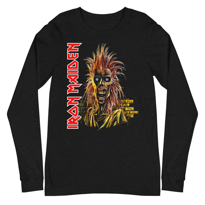Iron Maiden - Vertical Eddie Long Sleeve T-Shirt - Black