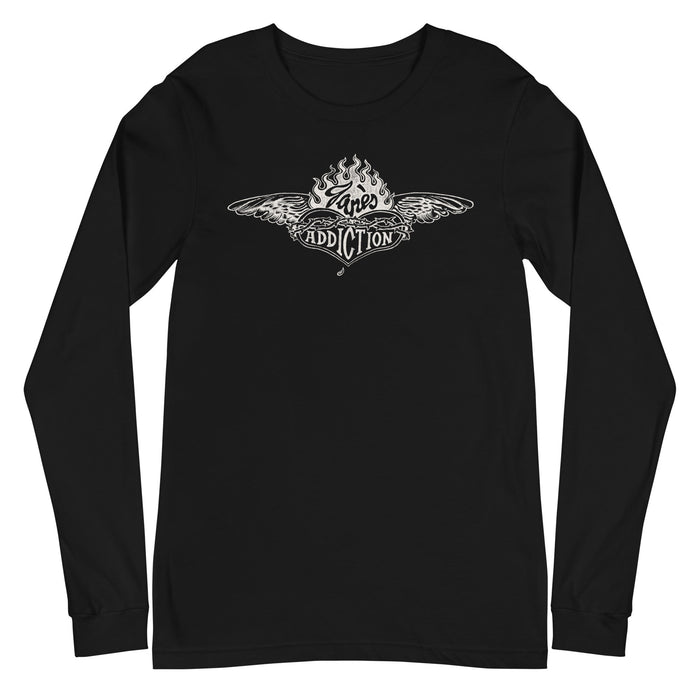 Jane's Addiction - Badge Logo Long Sleeve T-Shirt - Black