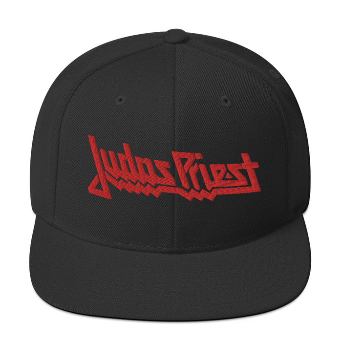 Judas Priest - Red Logo Embroidered Snapback Hat -