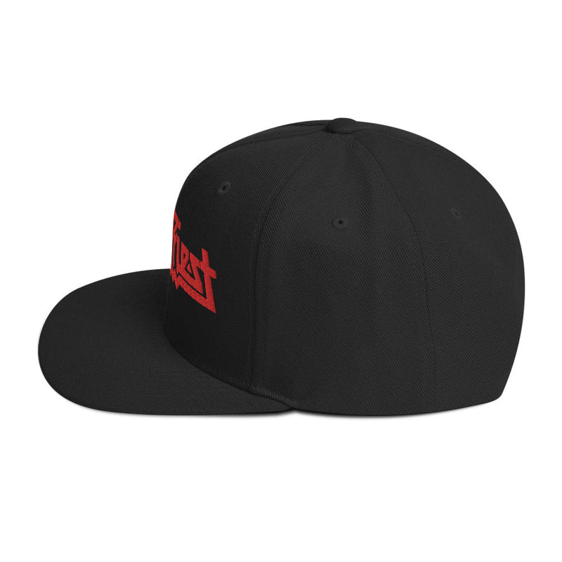 Judas Priest - Red Logo Embroidered Snapback Hat -