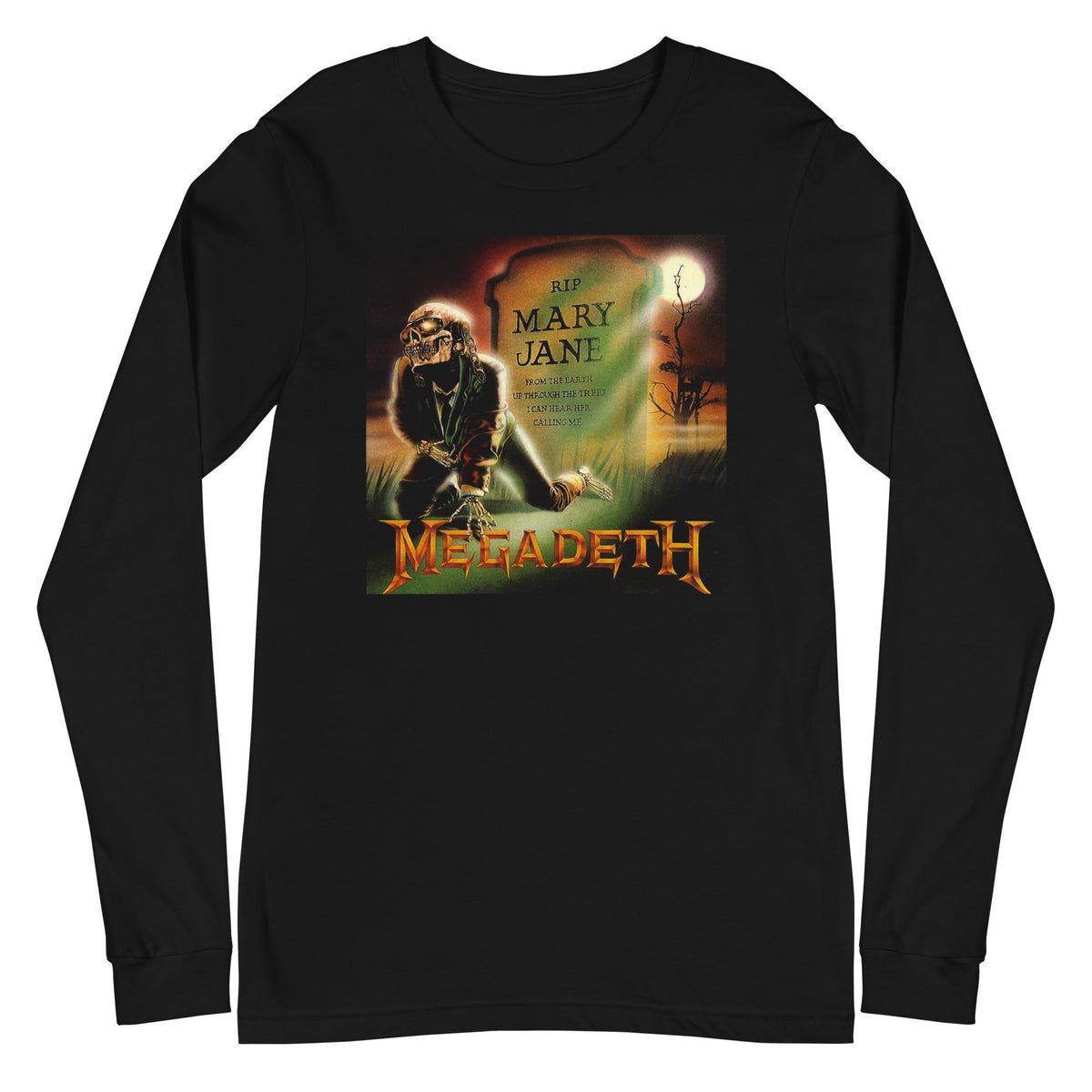 Megadeth - R.I.P. Mary Jane Long Sleeve T-Shirt - Black