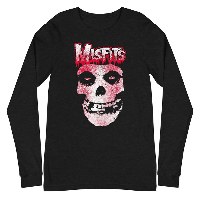 Misfits - Tagged Skull Long Sleeve T-Shirt - Black