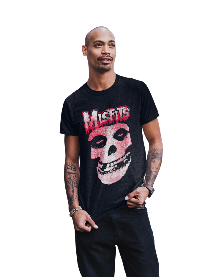 Misfits - Tagged Skull T-Shirt - Black