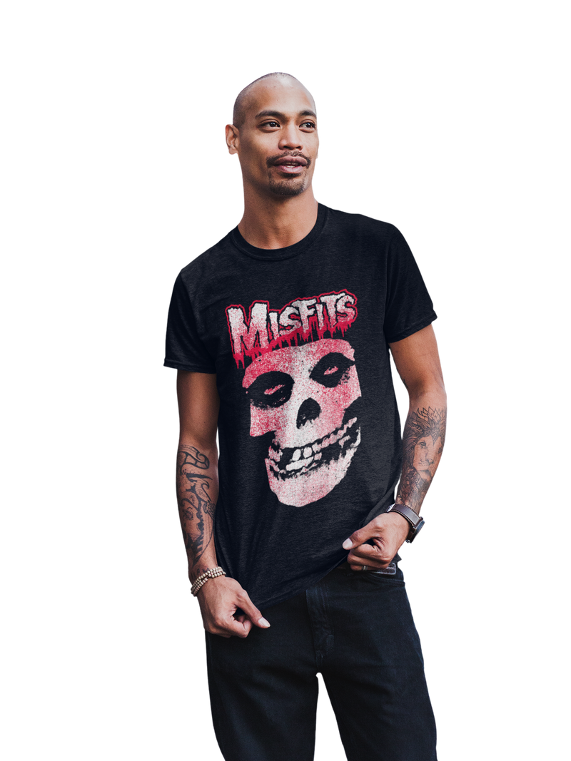 Misfits - Tagged Skull T-Shirt - Black