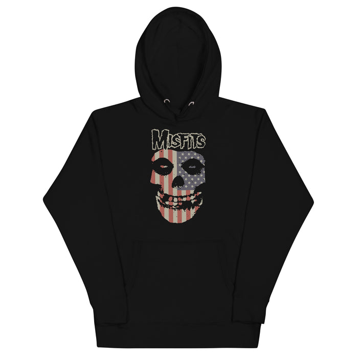 Misfits - USA Skull Hoodie - Black