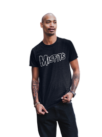 Misfits - White Drip Logo T-Shirt - Black