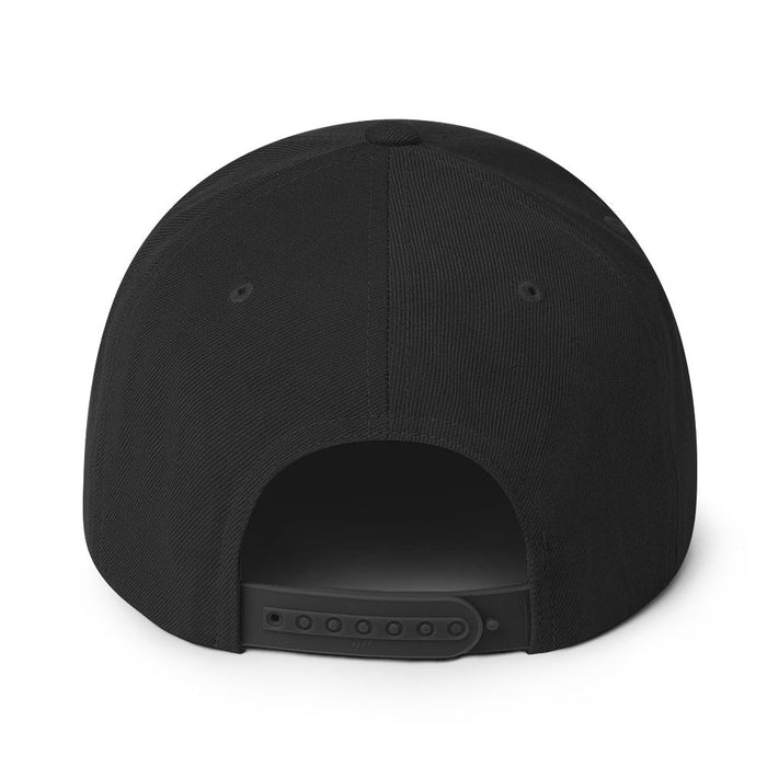 Motley Crue - Classic Logo Black Embroidered Snap Back Hat -