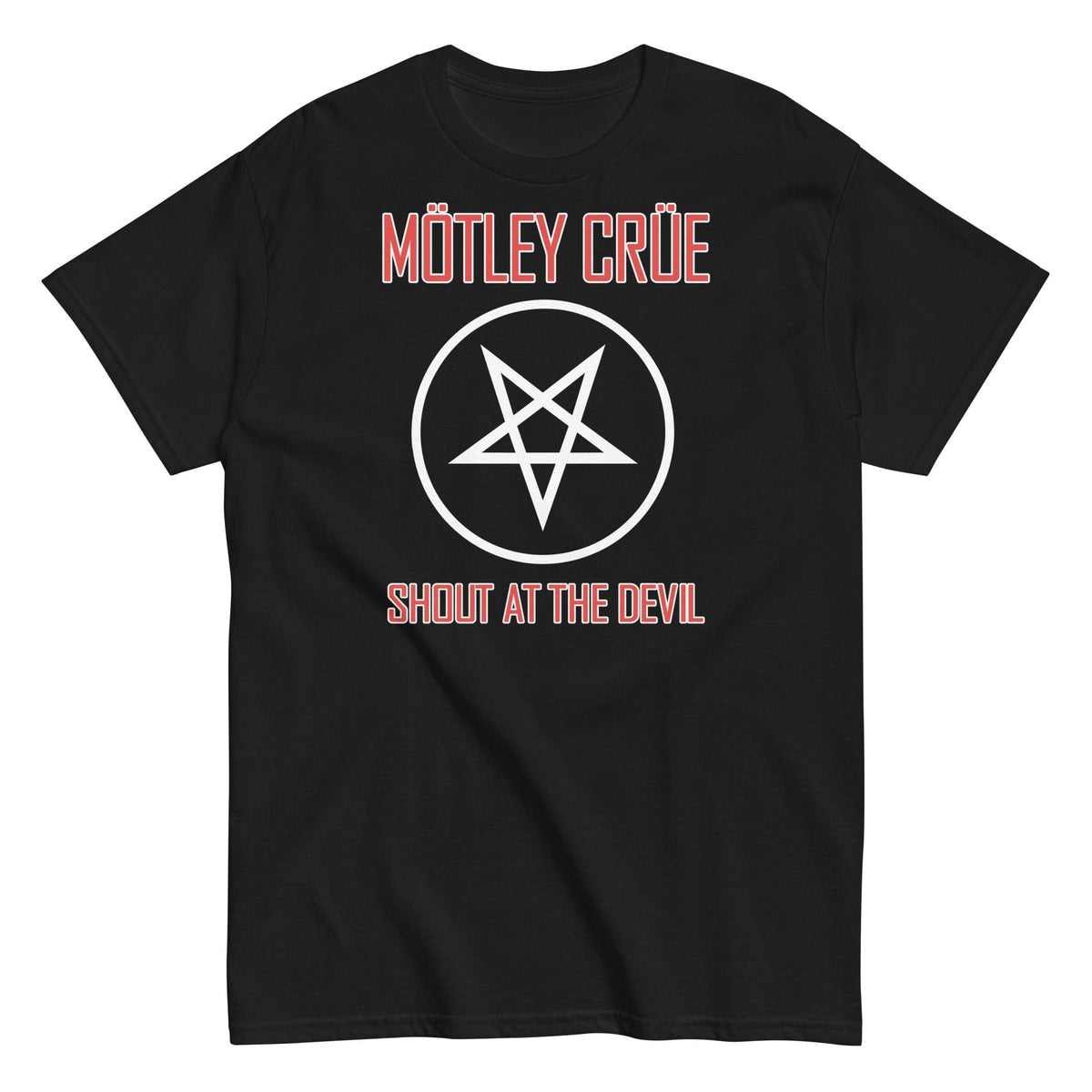 Motley Crue - Pentagram Shout T-Shirt - Black