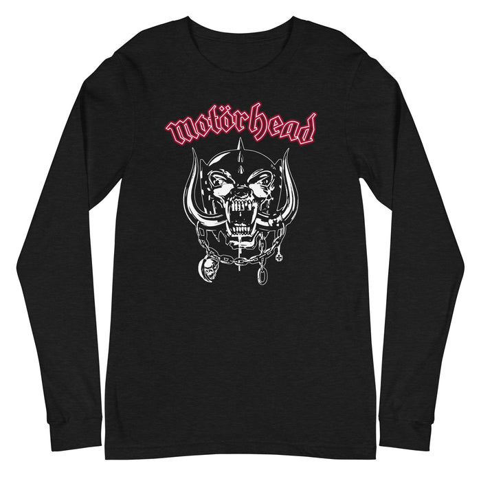 Motorhead - Red Logo Long Sleeve T-Shirt - Black