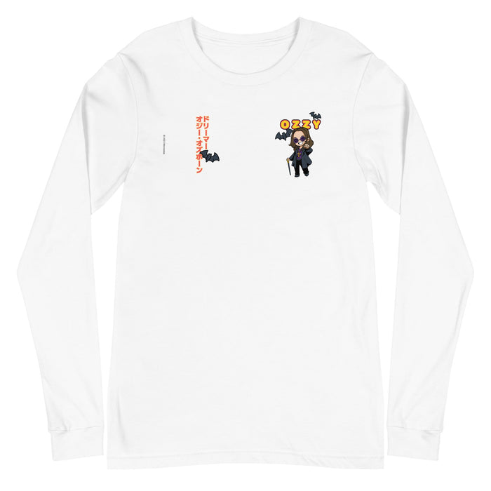 Ozzy Osbourne - Cartoon Logo Long Sleeve T-Shirt - White
