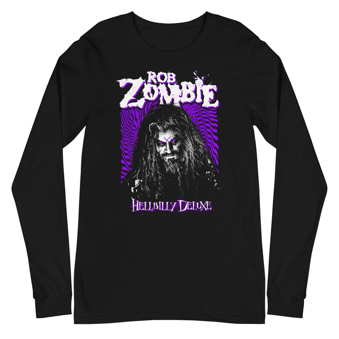 Rob Zombie - Hellbilly Purple Long Sleeve T-Shirt - Black