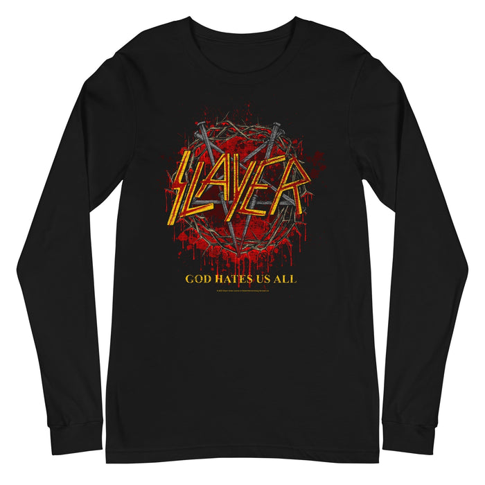 Slayer - God Hates Us All Long Sleeve T-Shirt - Black