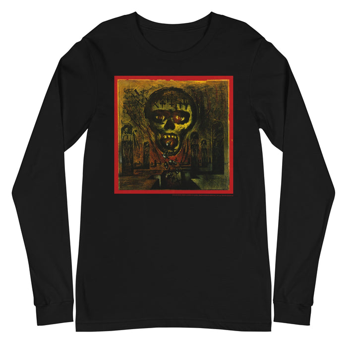 Slayer - Painted Skull Long Sleeve T-Shirt - Black