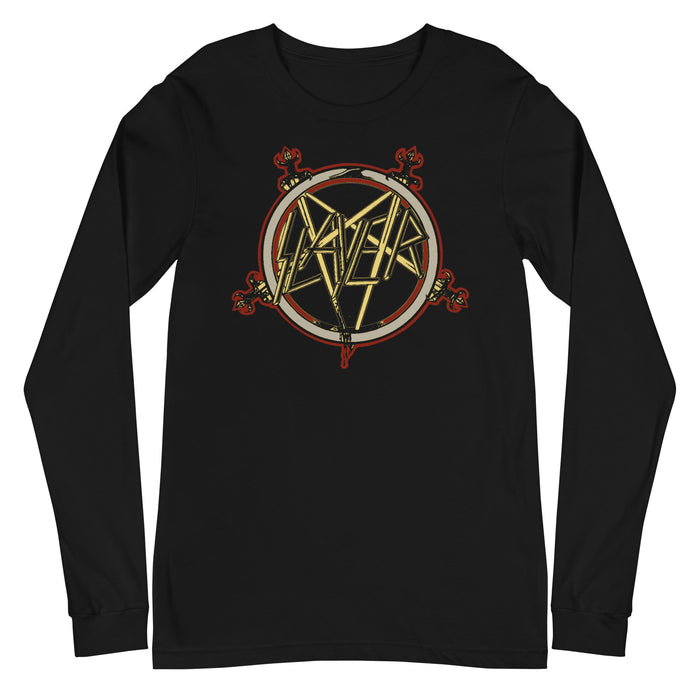 Slayer - Pentagram Logo Long Sleeve T-Shirt - Black